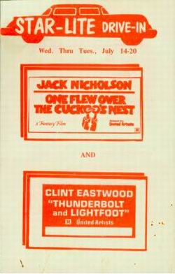 Starlite Drive-In Theatre - Flyer From David Petersen (newer photo)